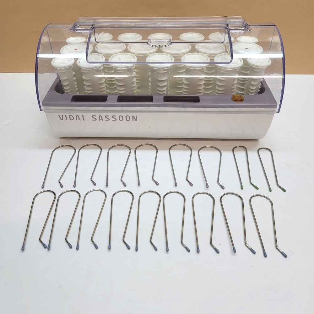 Vidal Sassoon VS321 Hairsetter Electric Hot Rollers Set White 20 Plastic Rollers
